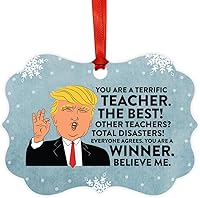 Vista 45 de Andaz Press Presidente Donald Trump Fancy Frame Recuerdo Adorno de Navidad, Regalo de broma de Técnico de Farmacia, 1 paquete, divertidas ideas