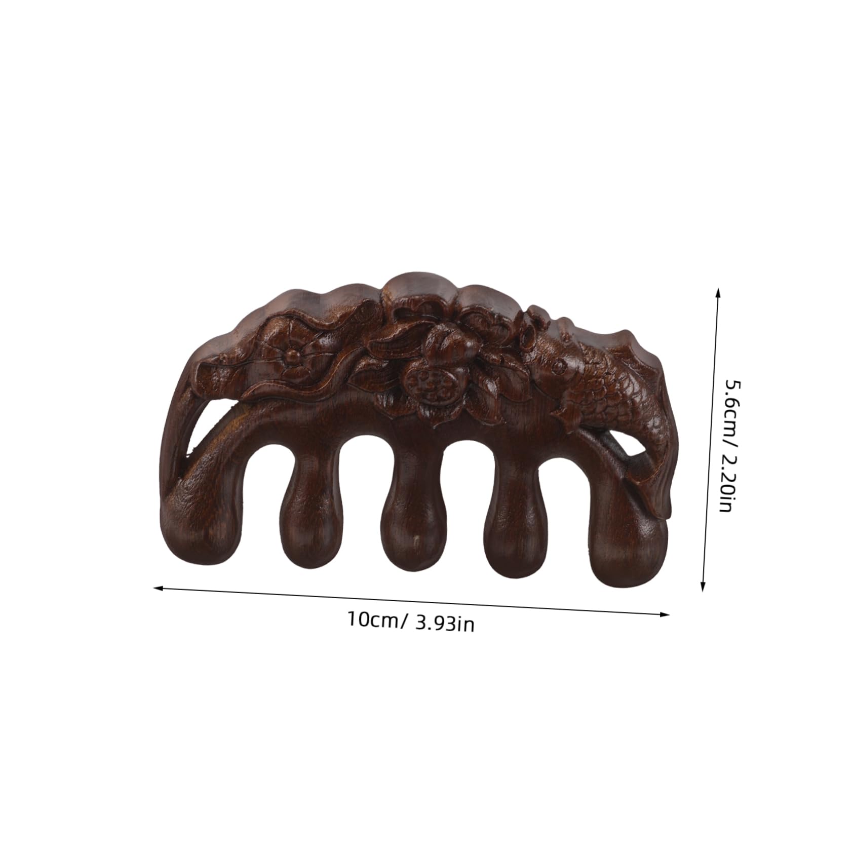 Didiseaon Natural Ebony Scalp Massage Comb for Care Meridian Therapy Headaches Muscle Tension Smooth Texture Present for Relaxation