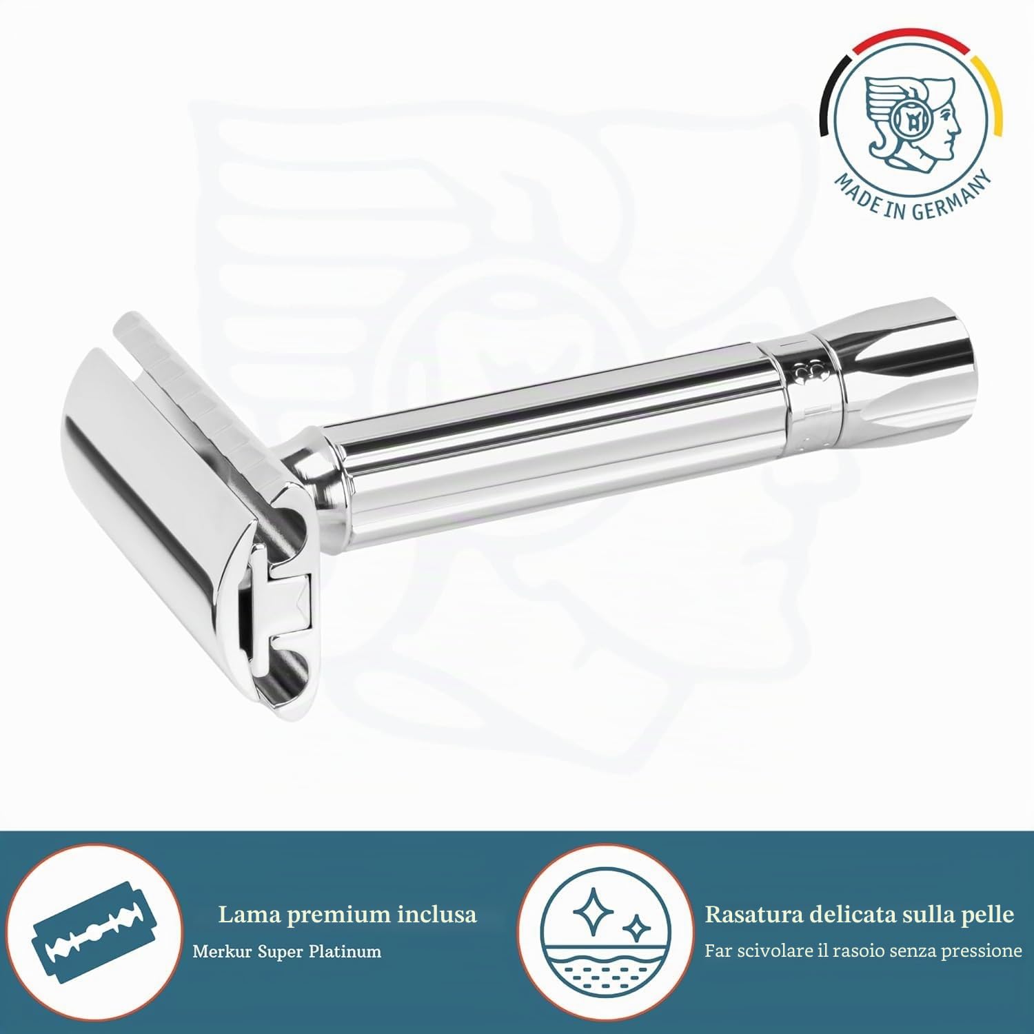 Merkur rasoio di sicurezza regolabile cromato lucido Progress 500