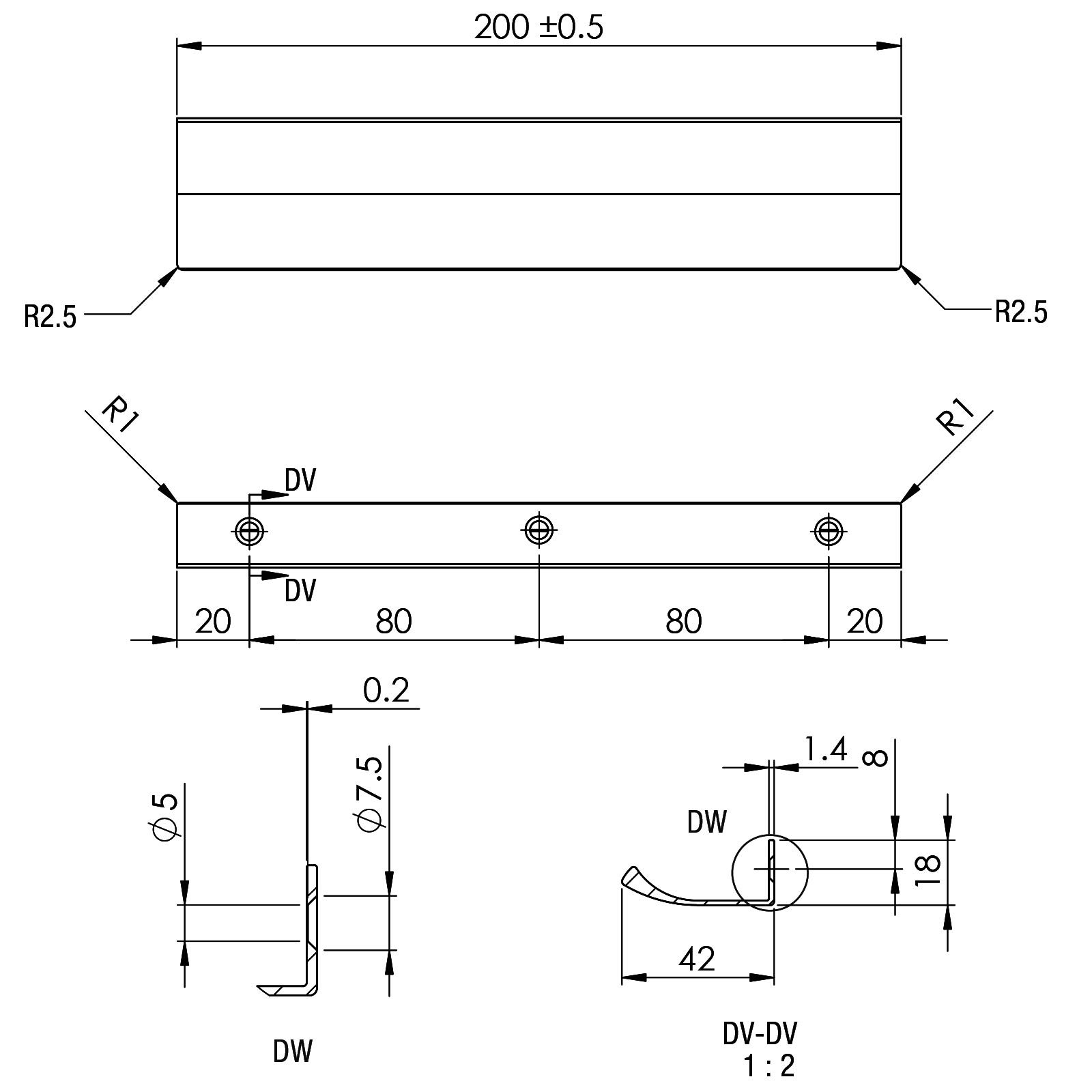 SOTECH 10 tiradores para muebles Manta Alex aspecto latón cepillado 200 mm Tiradores para montaje en el interior del frente incl. tornillos de fijación