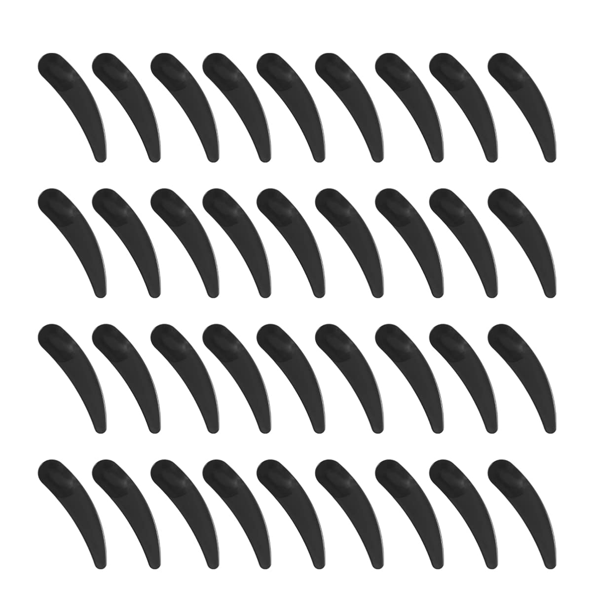 Beaupretty100Pcs Mini Disposable Makeup Spatulas, Facial Cream Spoon Cosmetic Plastic Spatulas Scoops Tip Spatulas (Black)