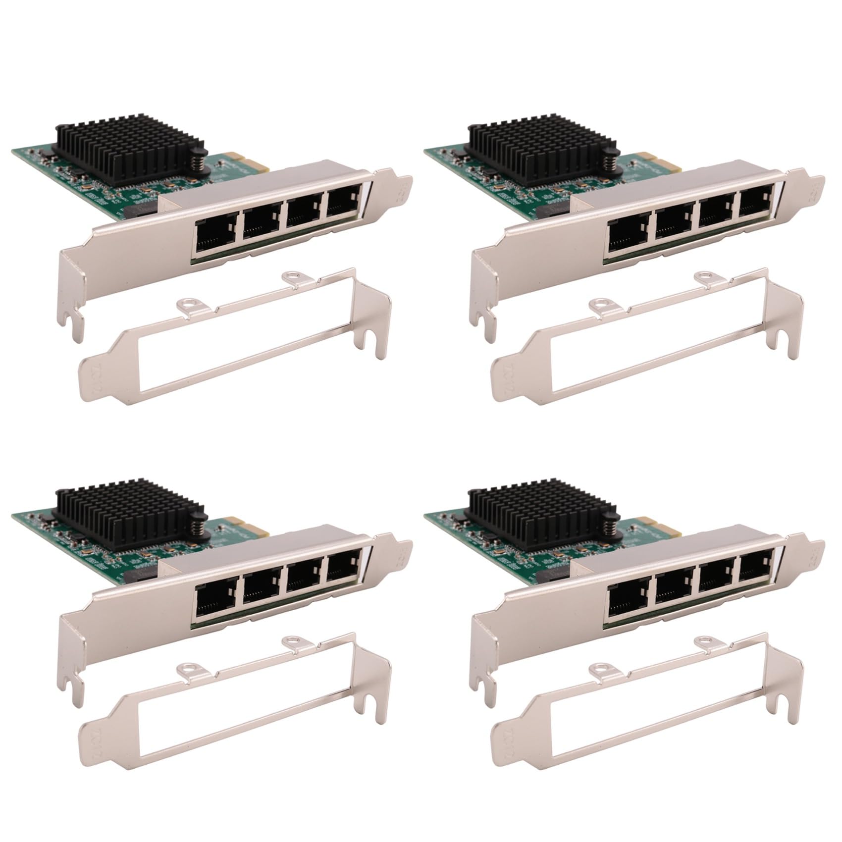 4X Tarjetas de Red Adaptador de Red/Ethernet/LAN Tarjeta de Red PCI-E Realtek RJ45 Internet Ethernet Gigabit Tarjeta de Red de 4 Puertos
