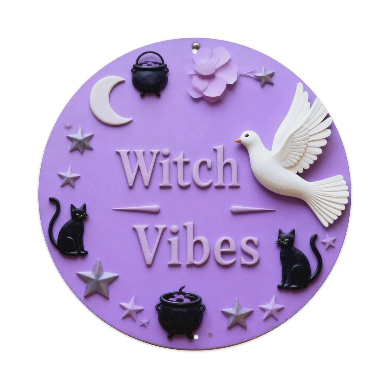 Witch Vibes Metal Tin Sign Plaque
