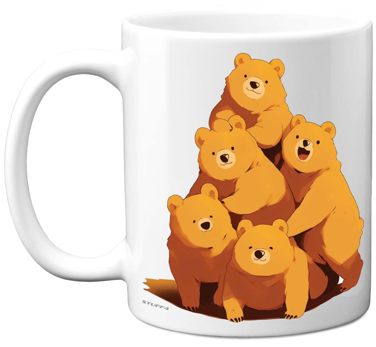 Bear Gifts - Pyramid of Animals - Happy Birthday Gifts Bear Mother's Day Presents, Gift Father's Day, 11oz Ceramic Dishwasher Safe Premium Mugs
