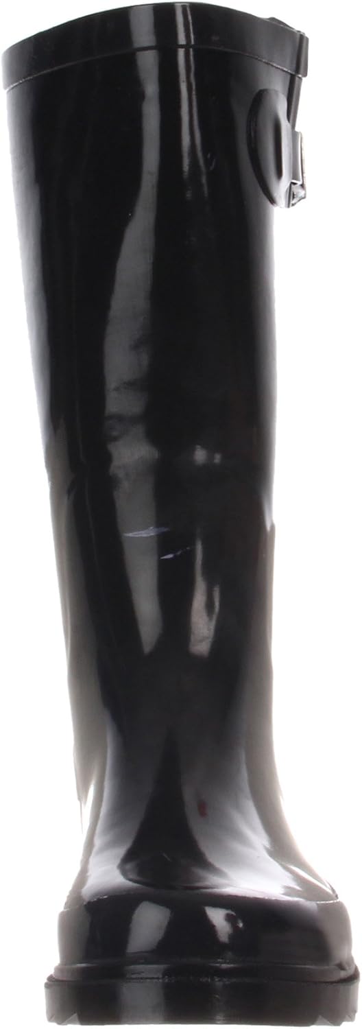 Western Chief Women's Solid Rain Boot,Black,7 M US