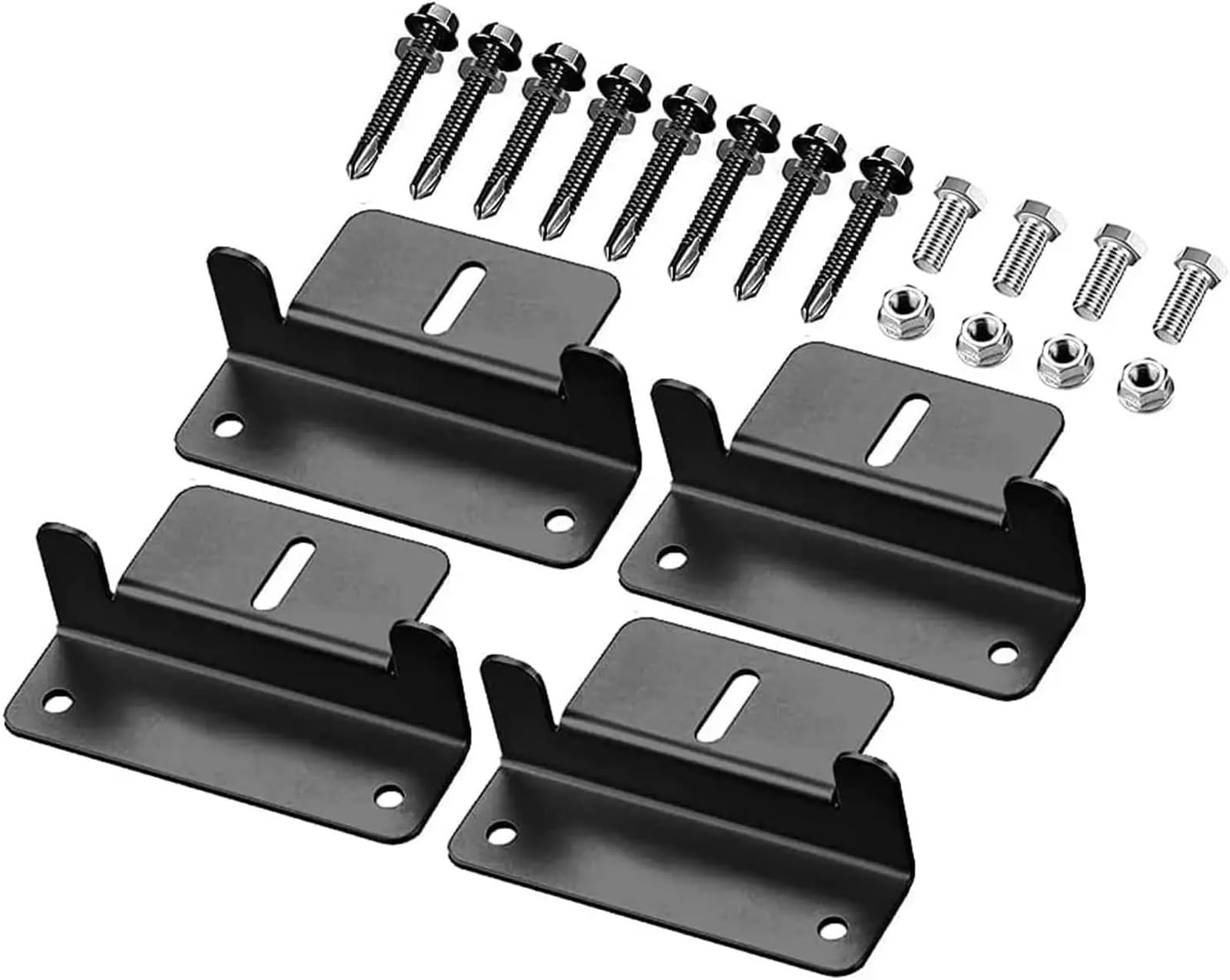 Solar Panel Mounting Brackets 20PC Z-Type Units Using Solar Panel Mounting Bracket Racks Kit for RV Boat Off Grid Roof Aluminum Alloy(White)