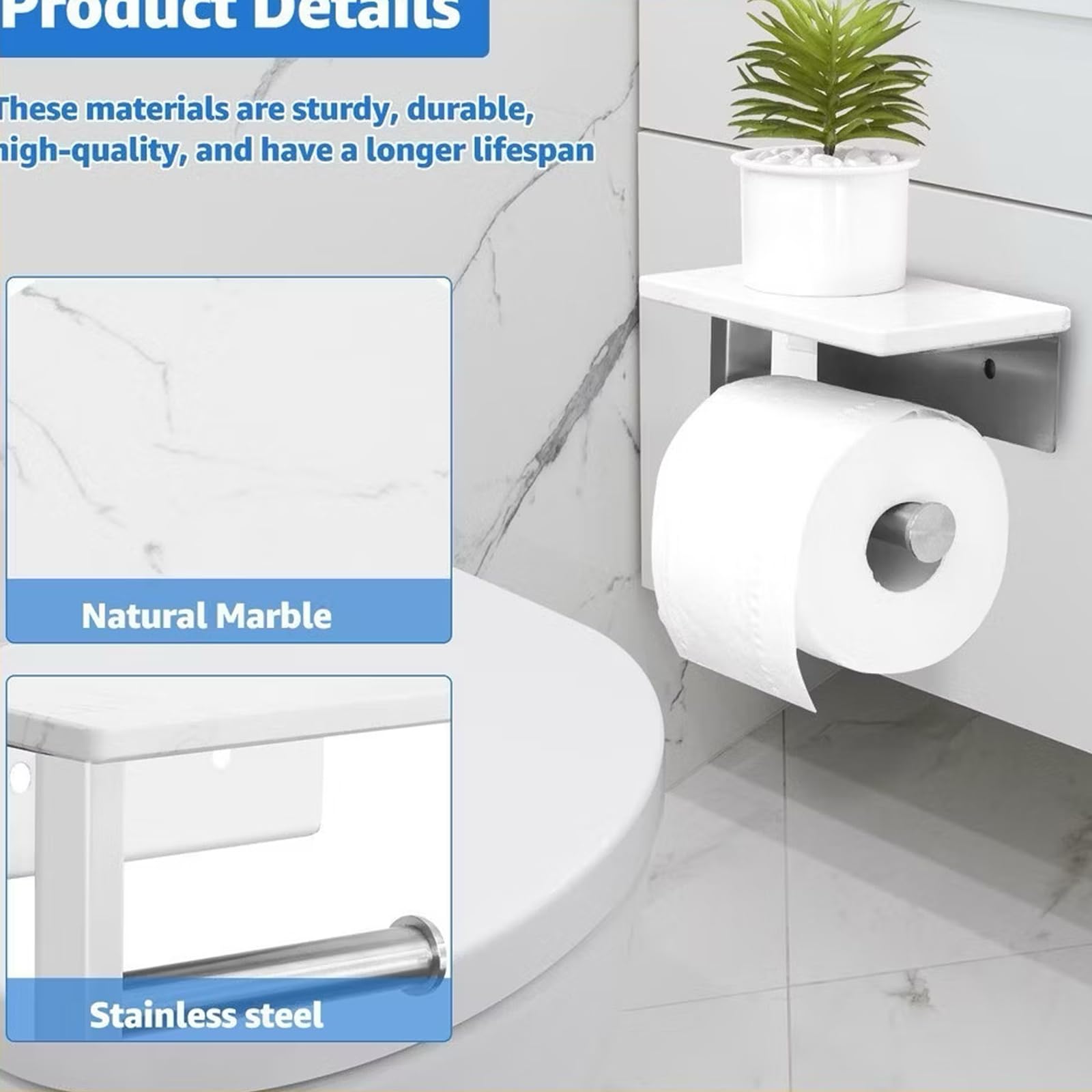 Porte Papier Toilette Sur Pied En Acier Inoxydable 304 Support De Porte Rouleaux De Papier Avec Stockage Aucun Percage Nickel Brosse 97259638