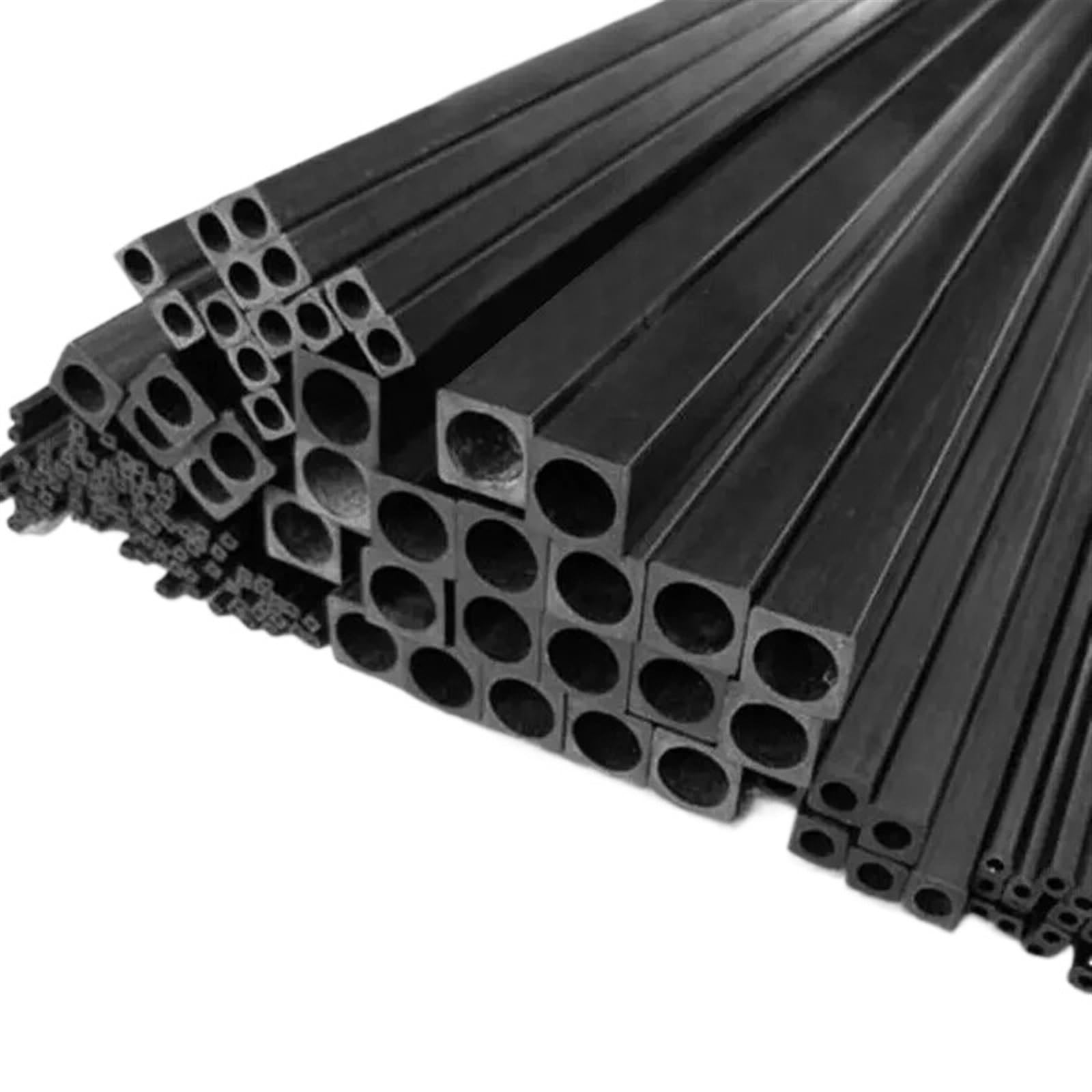 Tubo Cuadrado De Fibra De Carbono Tubo cuadrado de fibra carbono L 500 mm Diámetro exterior 2,5 3,0 4, 6 8 10