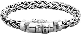 bracciale da uomo in argento Sterling 925 massiccio, larghezza 8,5 mm, 335111