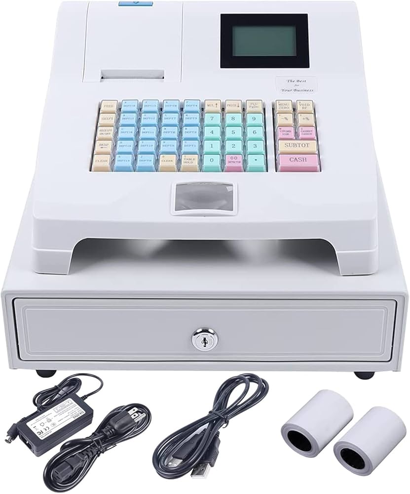 Amazon.co.jp: 48キー電子レジ フラットキーボードとサーマル