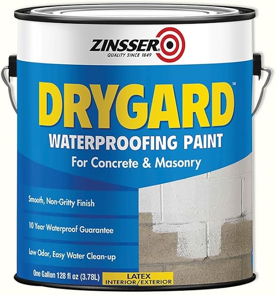 Zinsser 272170 Drygard Waterproofing Paint, White, 1 Gal