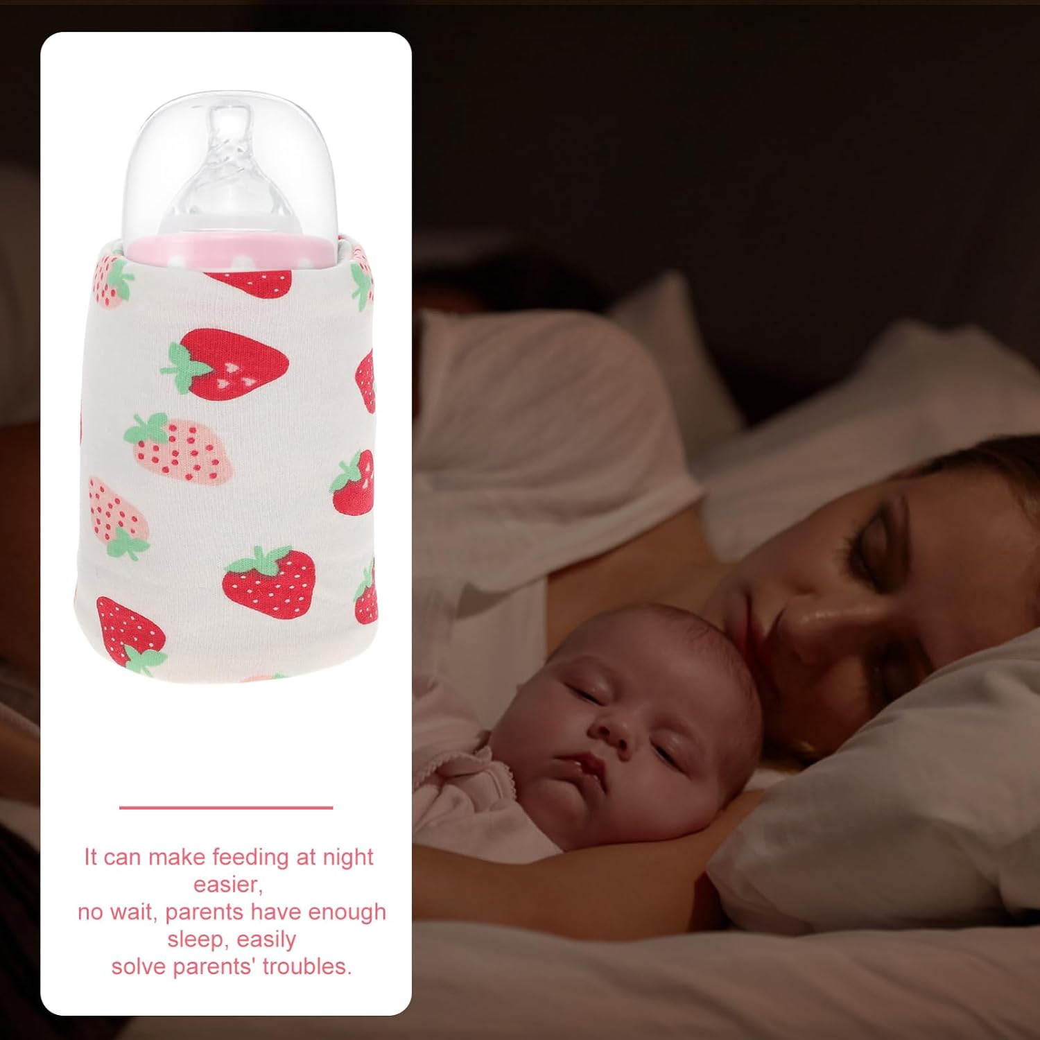 YARNOW Portable Travel Bottle Warmer for Breastmilk Charging Insulated Milk Bottle Warming Bag for Convenient for Warm Milk Anywhere