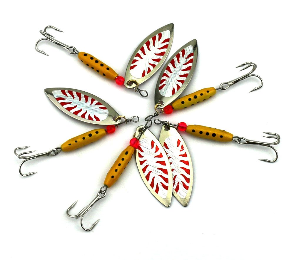 Kit Esche Da Pesca 10 Pezzi - Spinnerbaits Per Trota E Luccio, 5.7 Cm - Foto 7