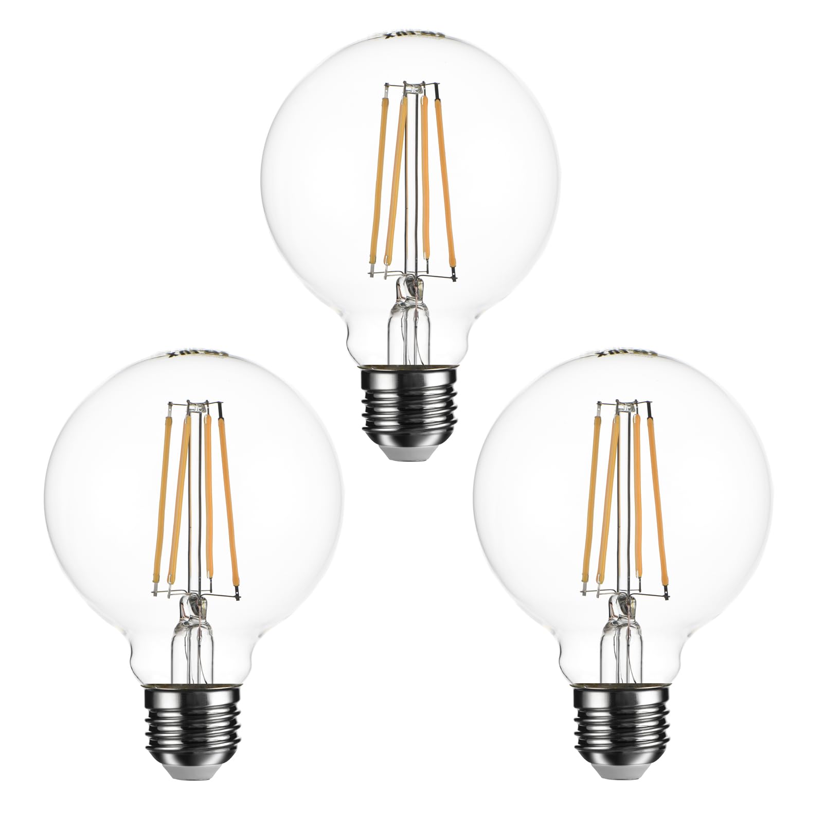 Ampoule LED E27 4W - Filament Et Verre Ambré Blanc Chaud