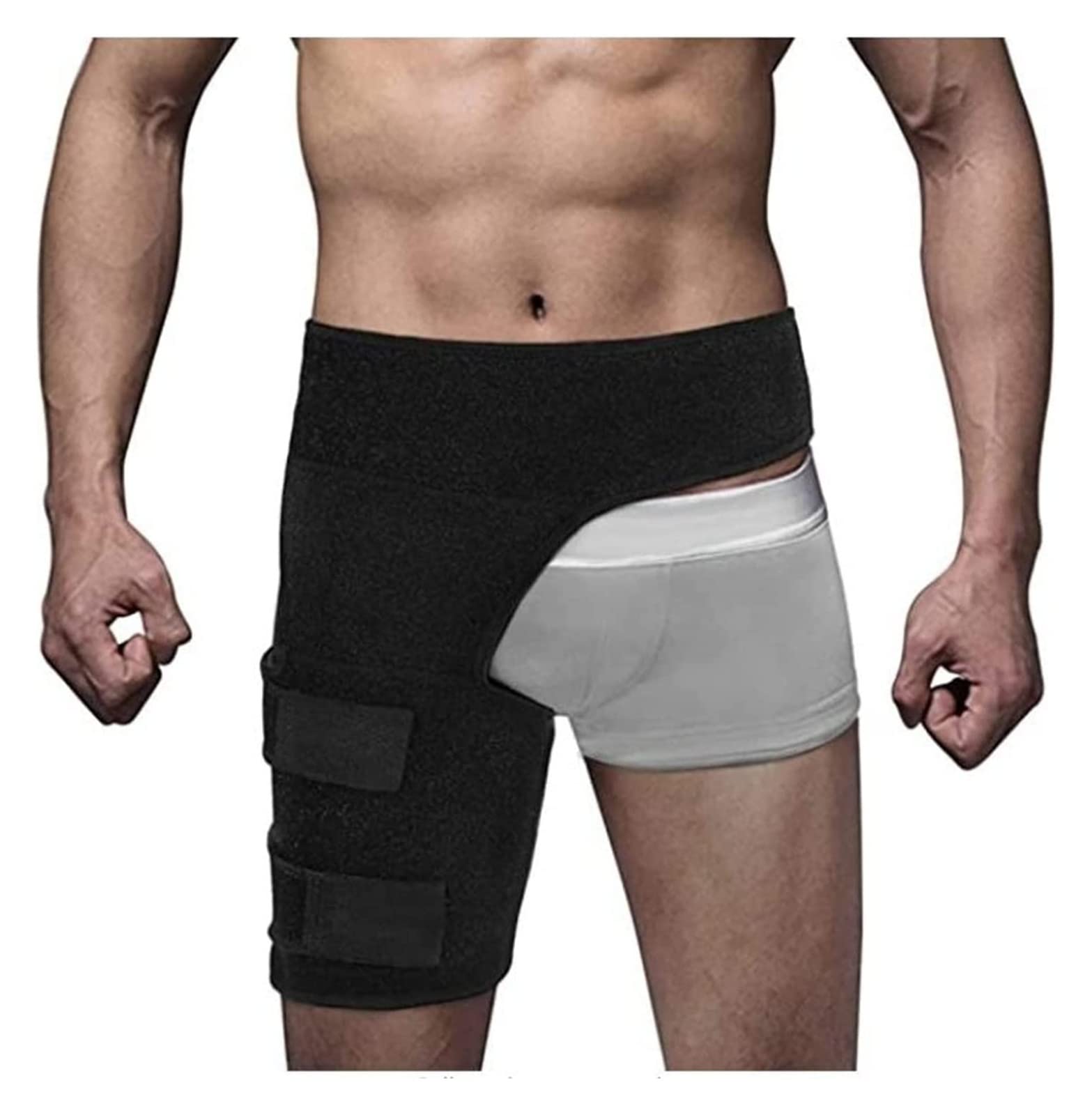 Verstellbarer Leistenstützgürtel Hüft-Oberschenkel-Kompressionsbandage für Hüft-Leistenbandage Wrap Oberschenkelstütze Schmerzlinderung Belastung 22.7.23