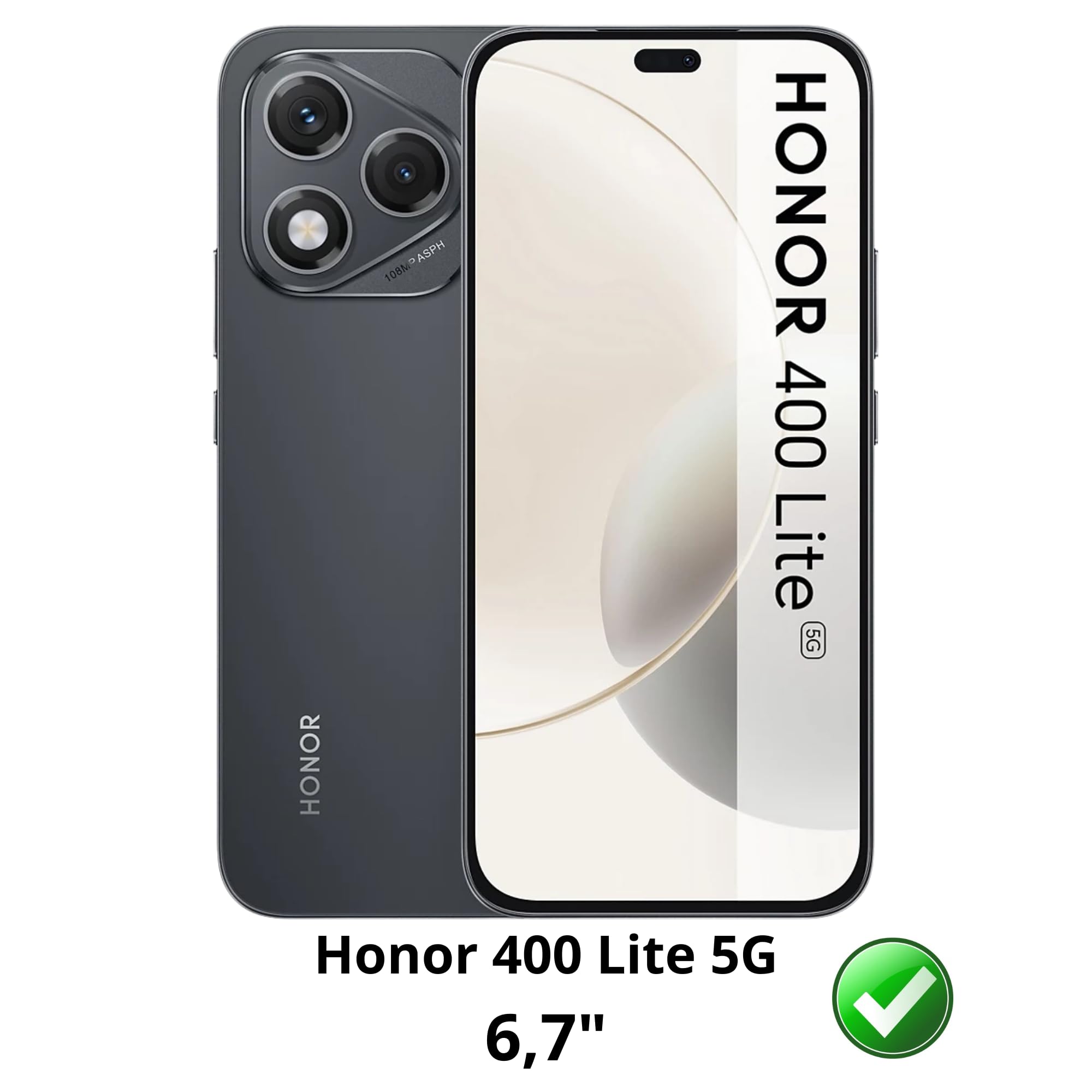 Coque noire Taperso pour Honor 400 LITE avec motif samourai rouge
