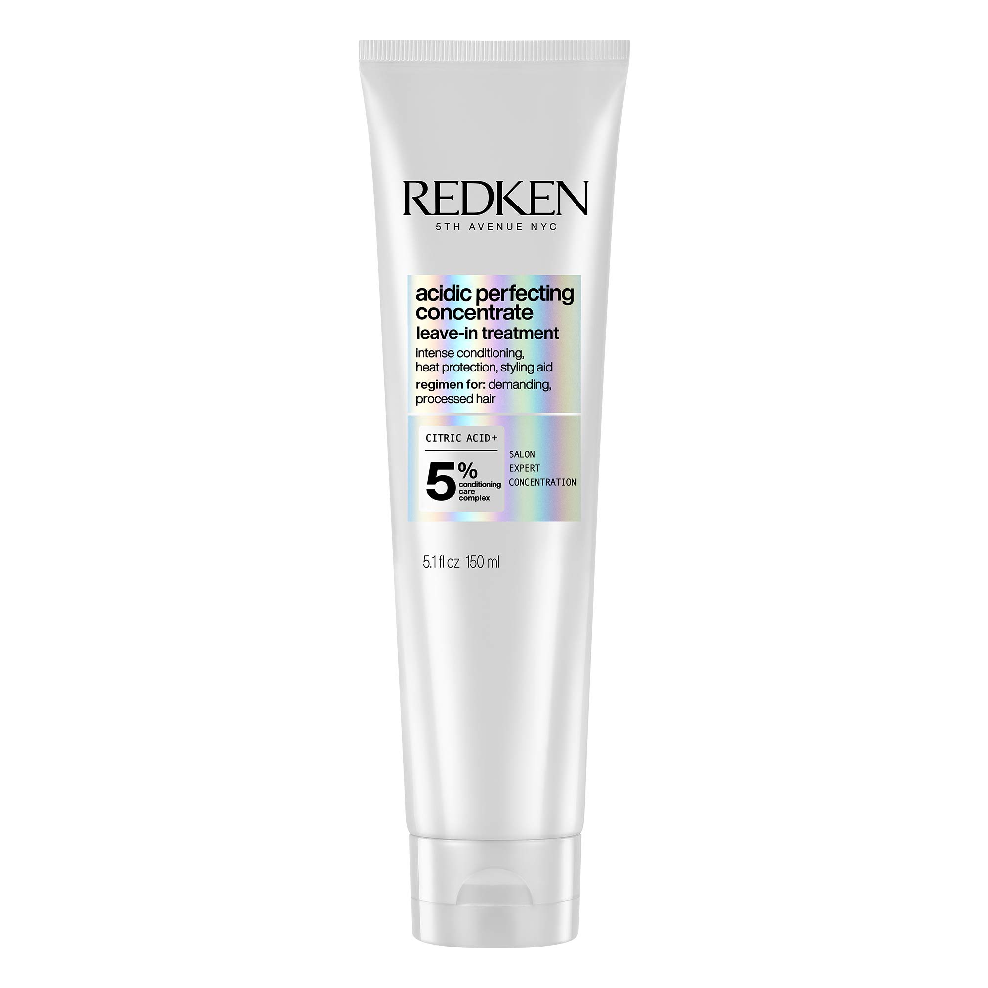 Redken Leave-in ABC Acidic Bonding Concentrate Promove proteção térmica de até 230º, Cabelos 11x mais macios, Enriquecido com Ácido Cítrico, Para cabelos danificados e multiprocessados, 150ml
