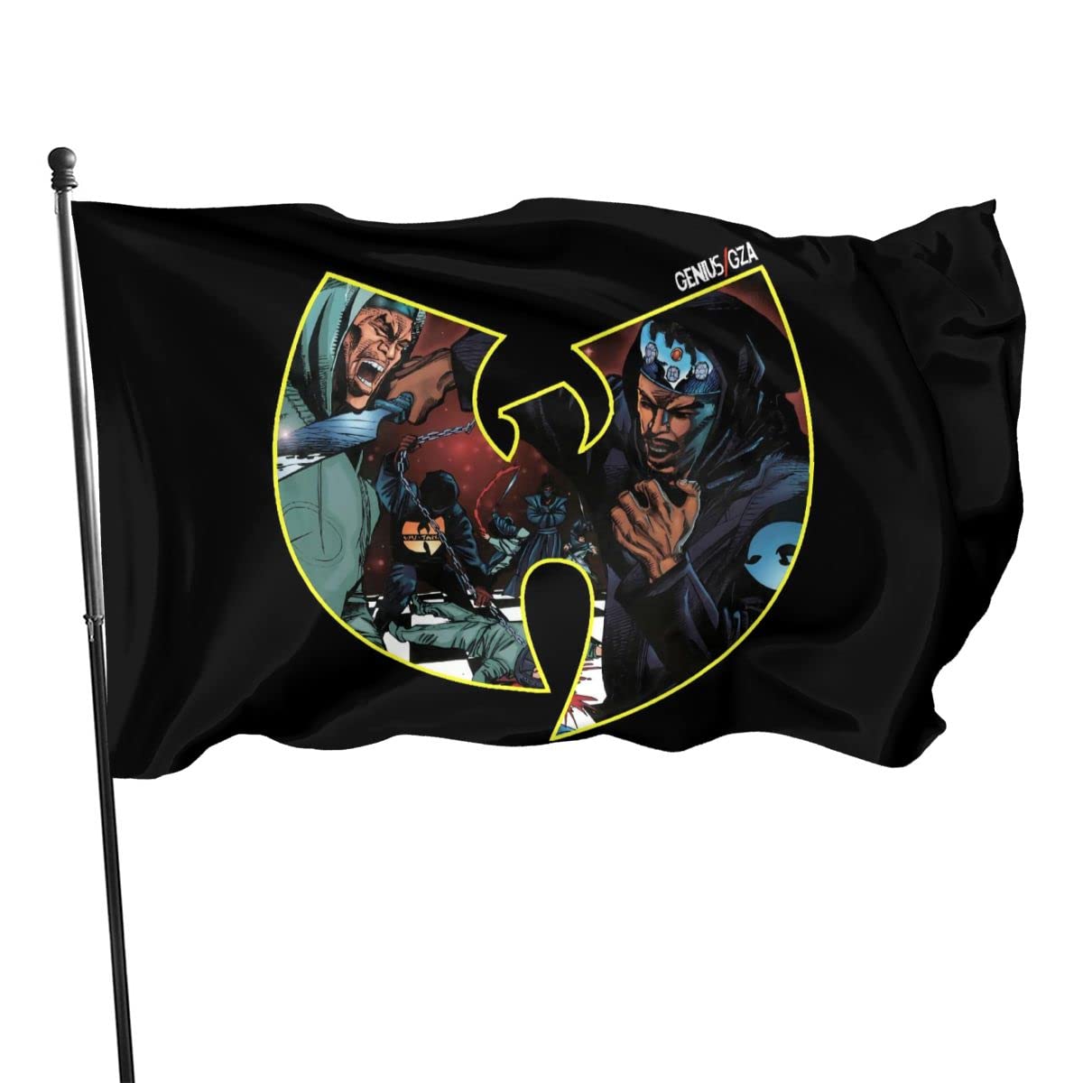 national flag Gza Genius Liquid Swords Wu Tang Clan Hip Hop Black