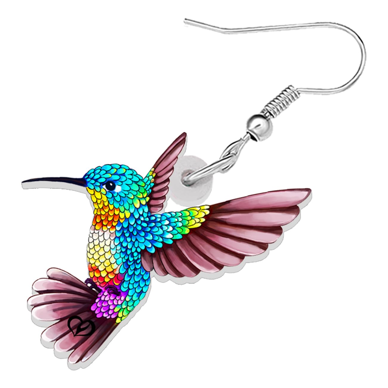DALANE Acrylic Cute Hummingbird Earrings Dangle Drop Anime Birds Animals Jewelry for Women Girls Kids Gifts Decor Charms (Multi) - Image 4