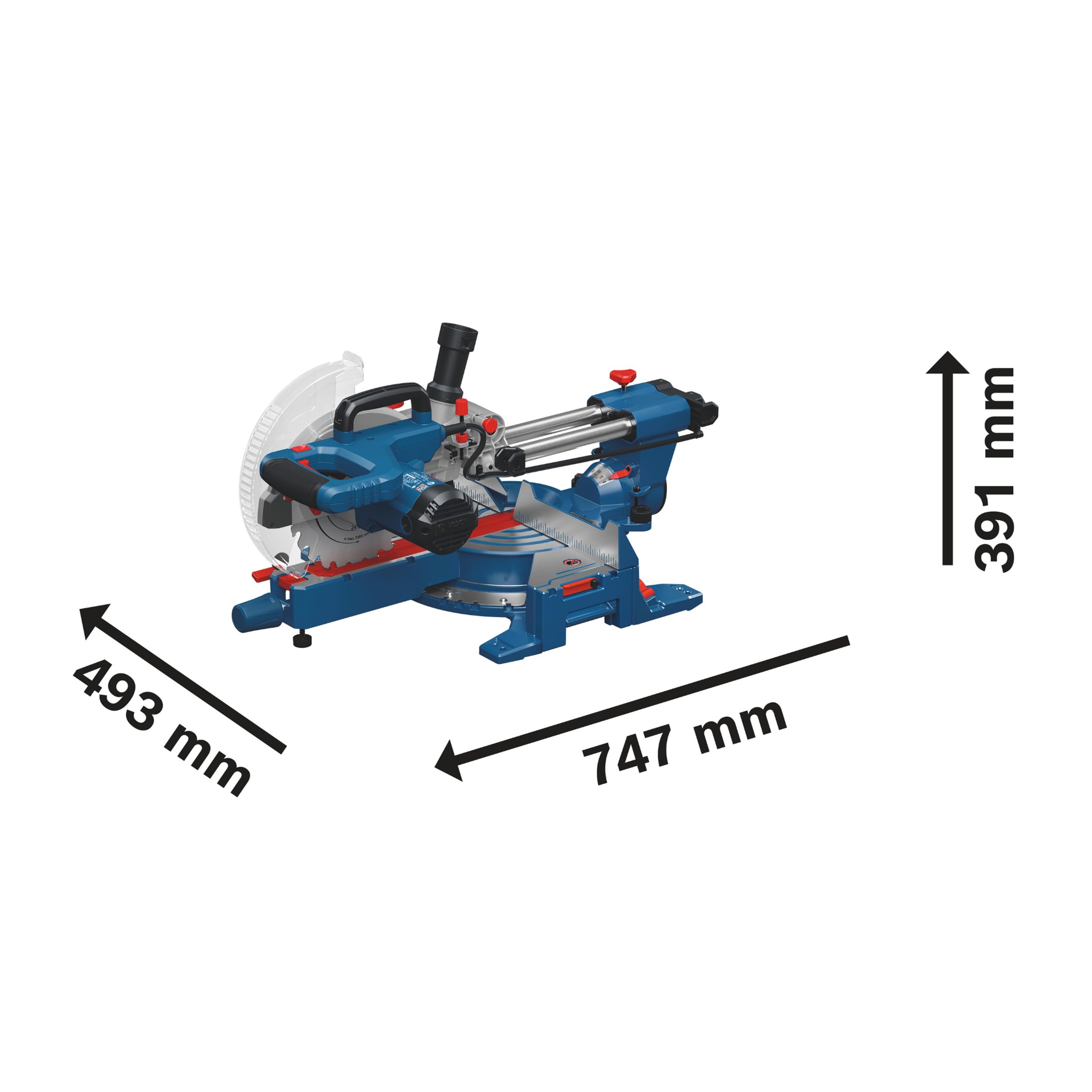 Bosch PRO Ukośnica Sieciowa G cm 305-216 S (Z 2 Tarczami, 2 Poszerzeniami Stołu, Miarą, Zaciskiem, Workiem na Pył i Kluczem)