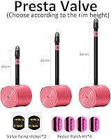 Vista 2 de 2 Pack Ridenow TPU Inner Tube 700 x 18-32c/32-47c Super Light for Road Bike Gravel Tubes with 45mm/65mm/85mm Presta Valves (Include Repair Patch Kit)