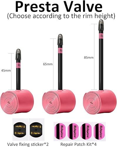 Miniatura 2 de 2 Pack Ridenow TPU Inner Tube 700 x 18-32c32-47c Super Light for Road Bike Gravel Tubes with 45mm65mm85mm Presta Valves (Include Repair Patch Kit)