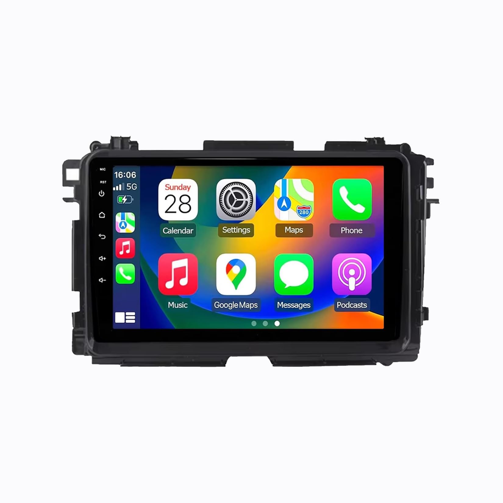 Touch Screen for Honda HRV Vezel 2015 2016 2017 Android 15 9 Inch Car Navigation with Bt Wifi Fm Carpaly Backup Camera Cooling Fan For, 8 Core 6G+128G