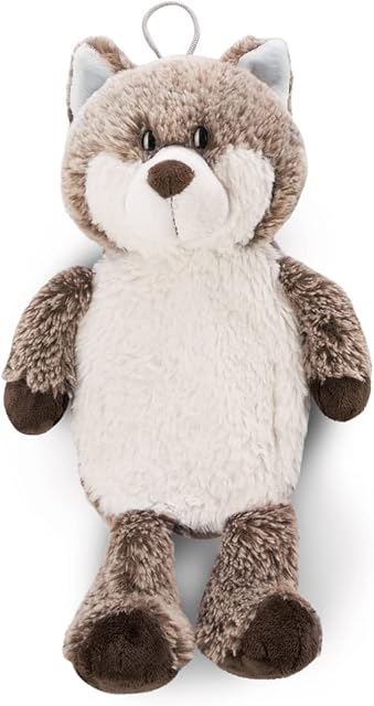 Nici 47298 2 in 1 Snow Fox Cuddly Toy & hot-Water 350ml  Warming Soft Toys for Girls and Boys  Plush Bed Bottles from 10 Months, Brown/Beige