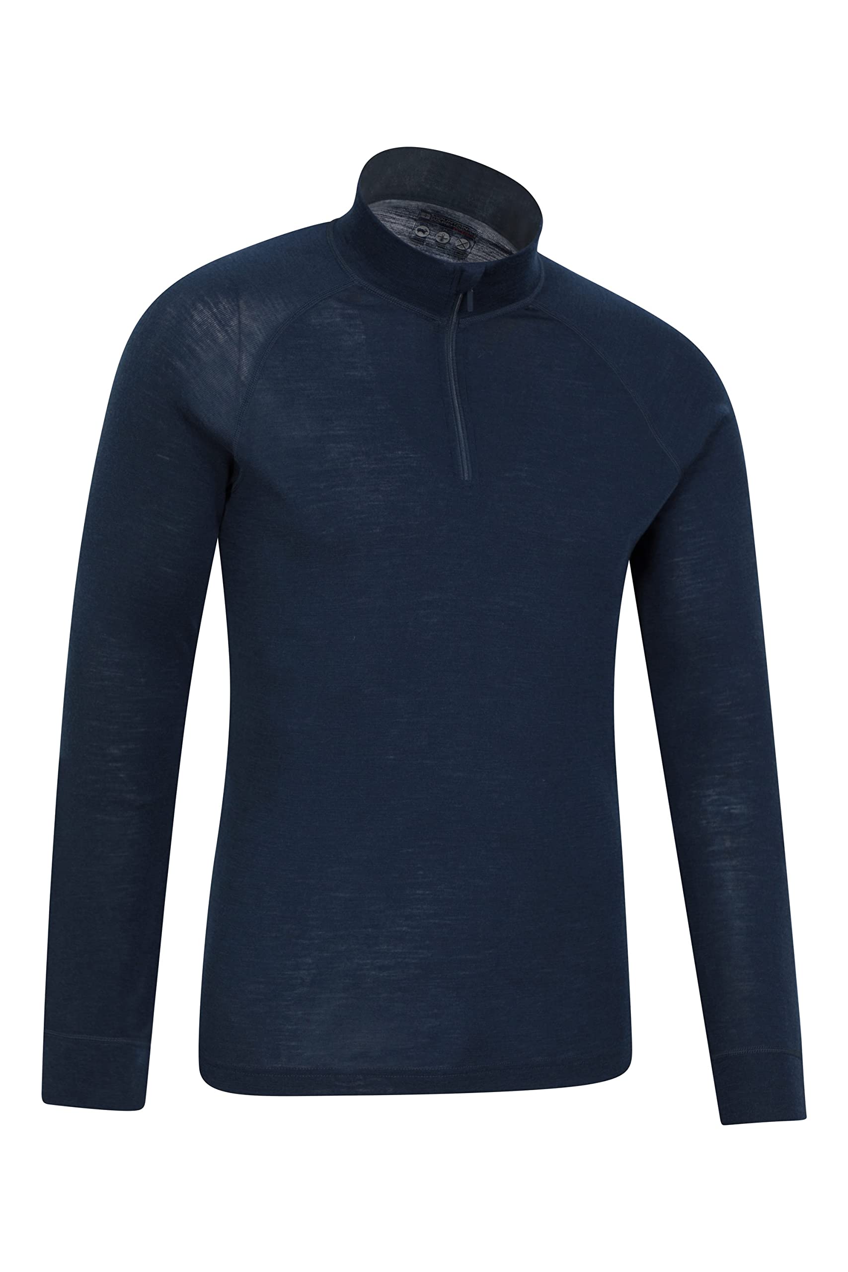 Mountain Warehouse Merino Mens Long Sleeved Thermal Baselayer Top - Lightweight, Breathable & Quick Wicking Jumper with Half Zip - for Walking & Hiking