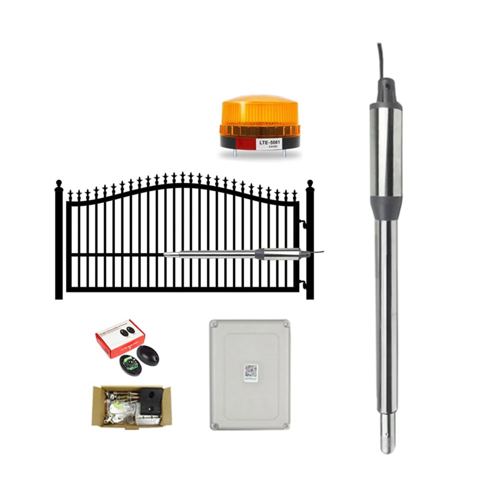 Motor para Portón Abridor de puerta automático un solo giro Strongway: 12 pies largo, 450 libras. Capacidad(Kit d)