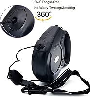 Vista 3 de Correa retráctil para perro de 26 pies, cable largo sin enredos de 360° para mascotas, mango antideslizante para perros pequeños, medianos
