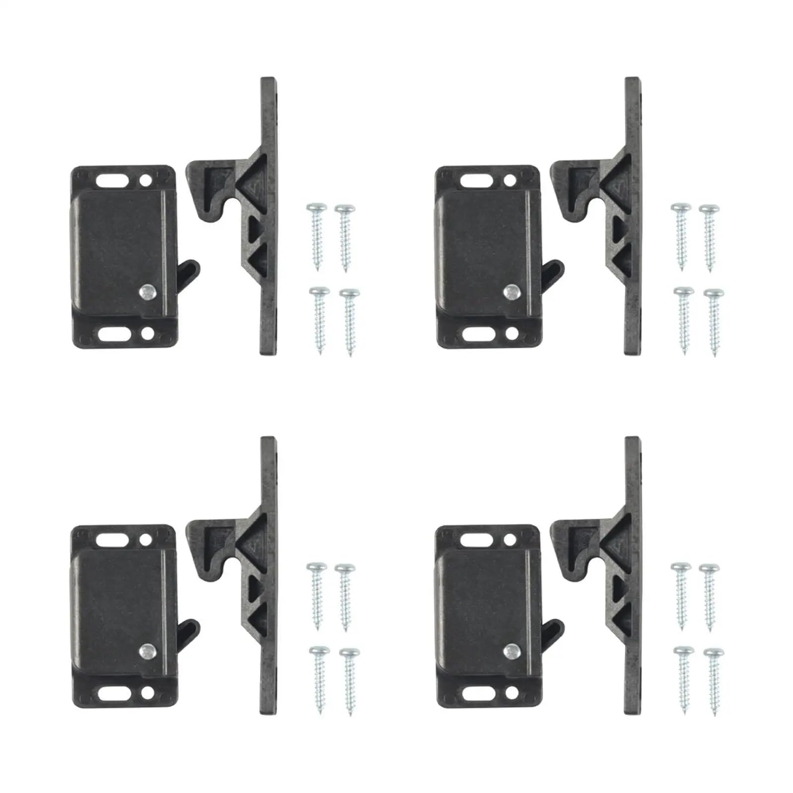 Maryear One Color Double Roller Catch Rv Drawer Latches And Catches Hardware With Mounting Screws For Camper Boat(8Set)