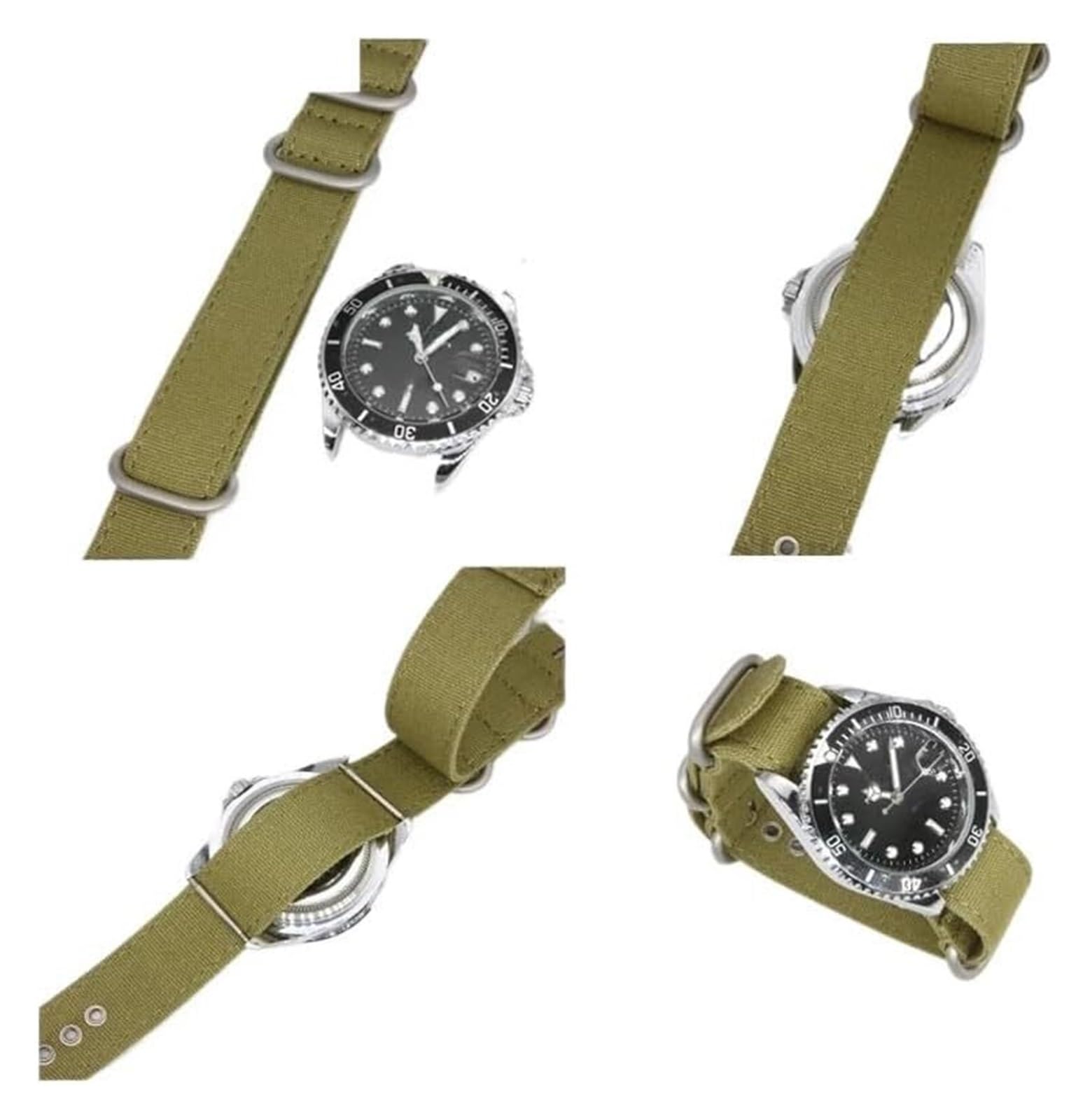Bracelet de montre en nylon tissé, Bracelet de montre en toile et Nylon, 18mm, 20mm, 22mm, universel, Bracelet de remplacement for montre intelligente