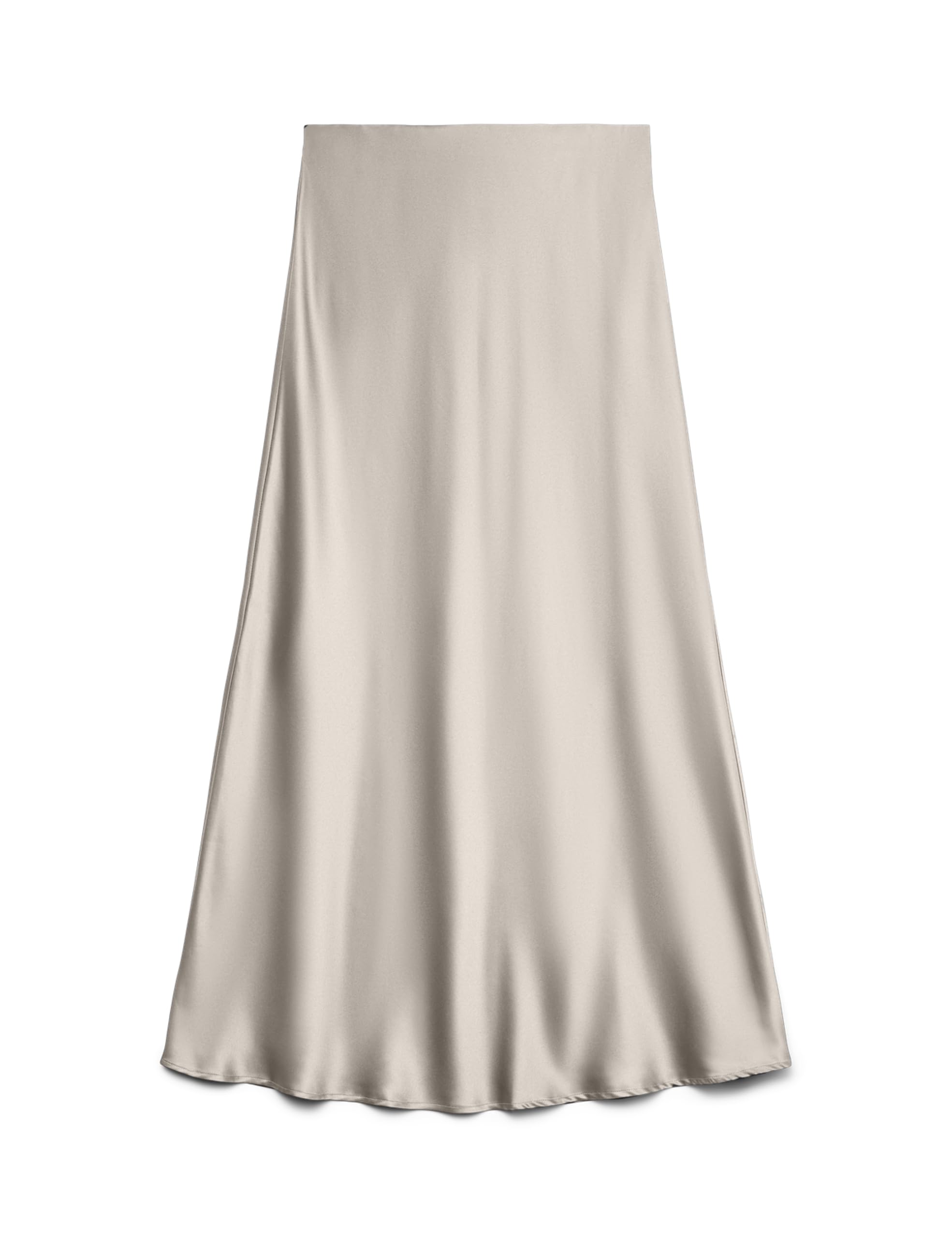 Stone Satin Bias Cut Midi Skirt by Vero Moda