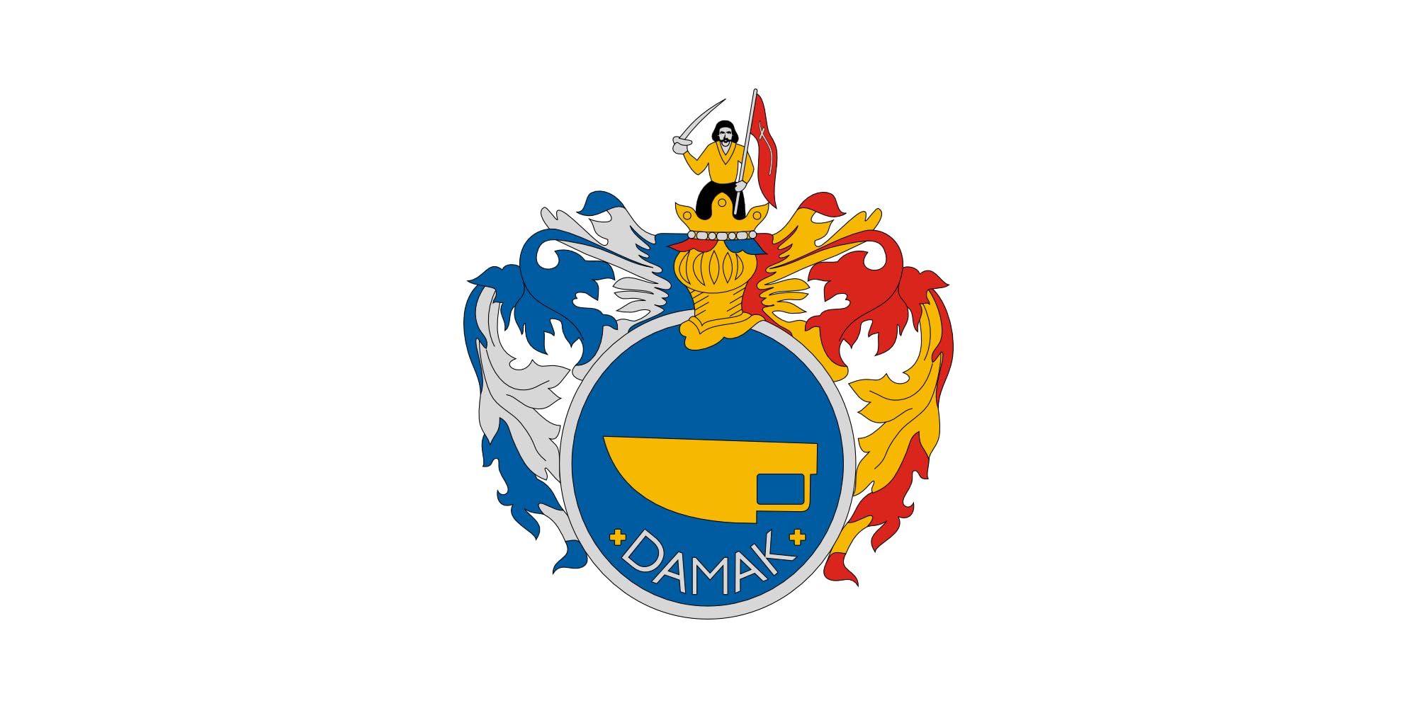 Drapeau Large Damak format paysage résistant pour mât extérieur