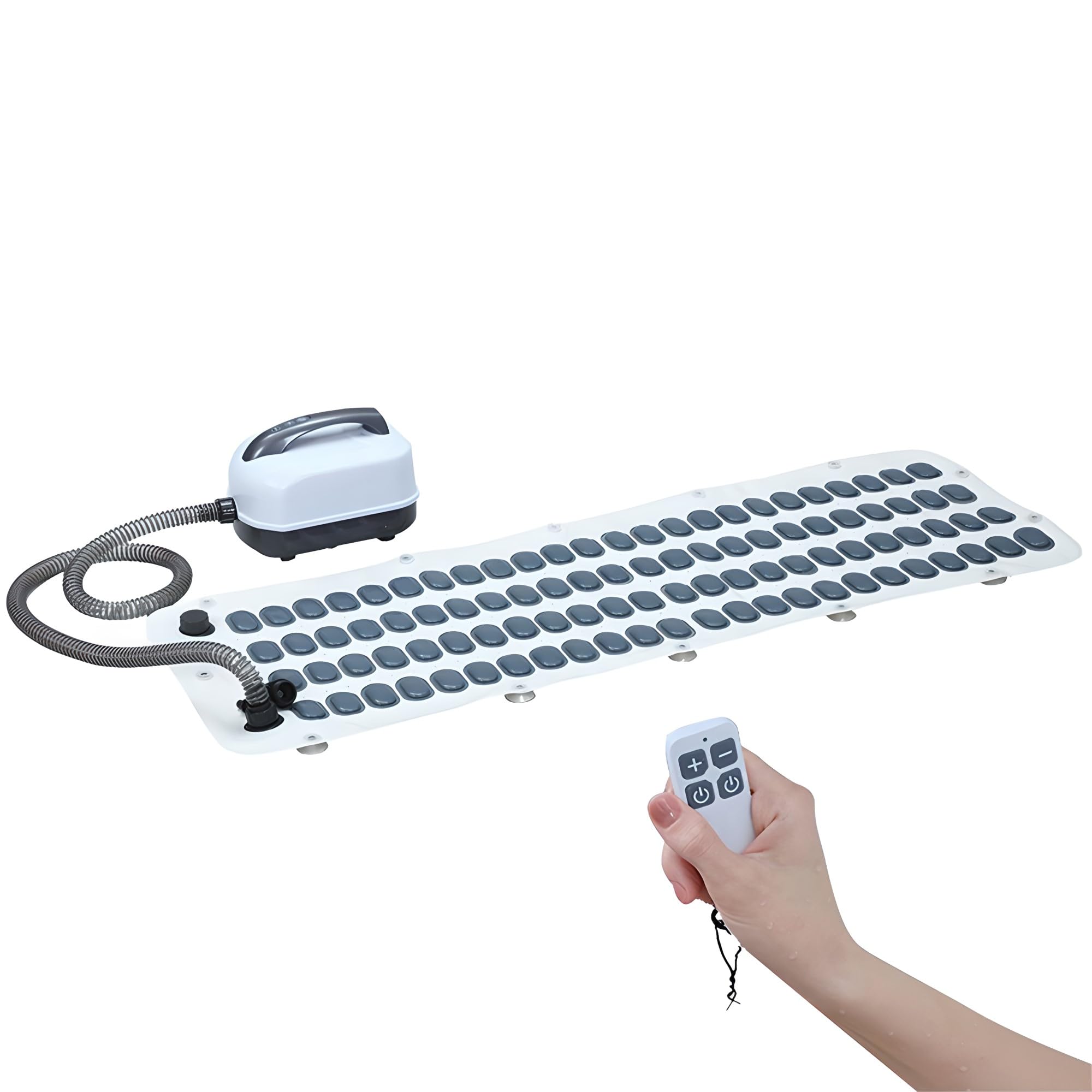 Tapis de bain massant gonflable à distance avec 6 vitesses