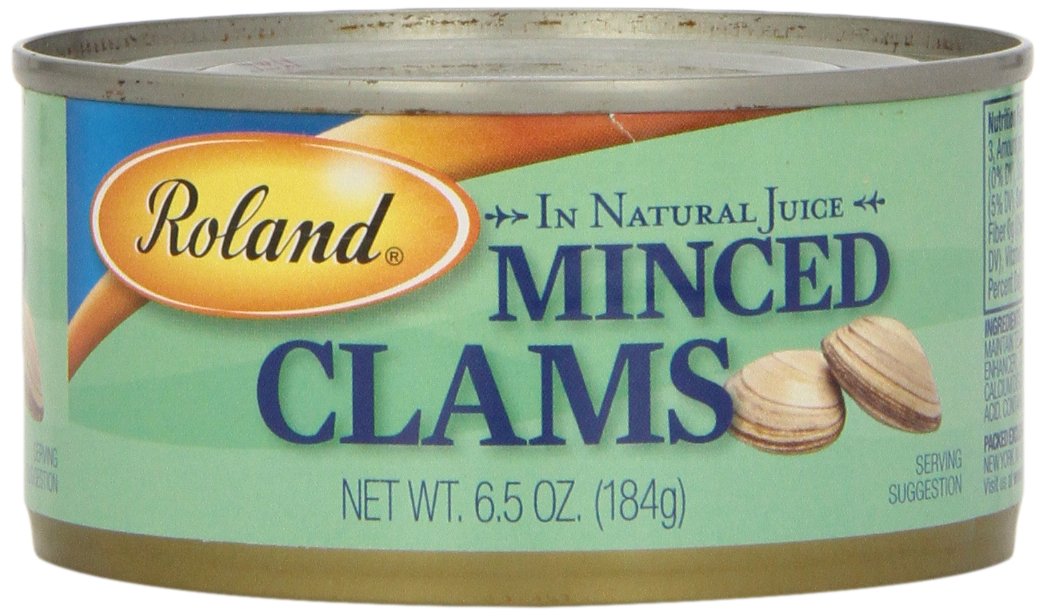 Roland Foods Minced Clams in Clam Juice, Specialty Imported Food, 6.5 Ounce Can, Pack of 1