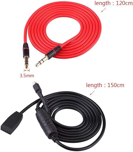Miniatura 2 de Keenso 0.138 in de audio de coche de radio Auxin MP3 interfaz adaptador cable para E53 E39 X5 E46 19982006 adaptador de interfaz MP3 cable de música