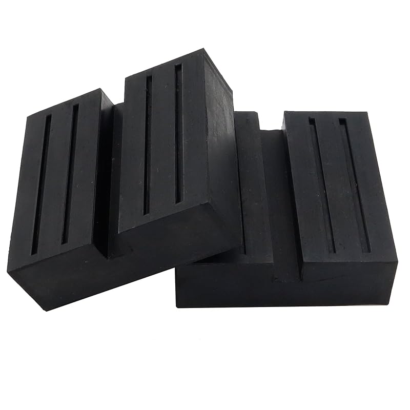Kit com 2 apoios de borracha para macaco de piso AUTOXBERT com ranhura para soleira