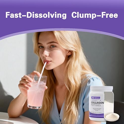Miniatura 5 de Péptidos de colágeno en polvo para piel, cabello y uñas, péptidos de colágeno hidrolizados bovino para mujeres y hombres, suplementos de proteínas
