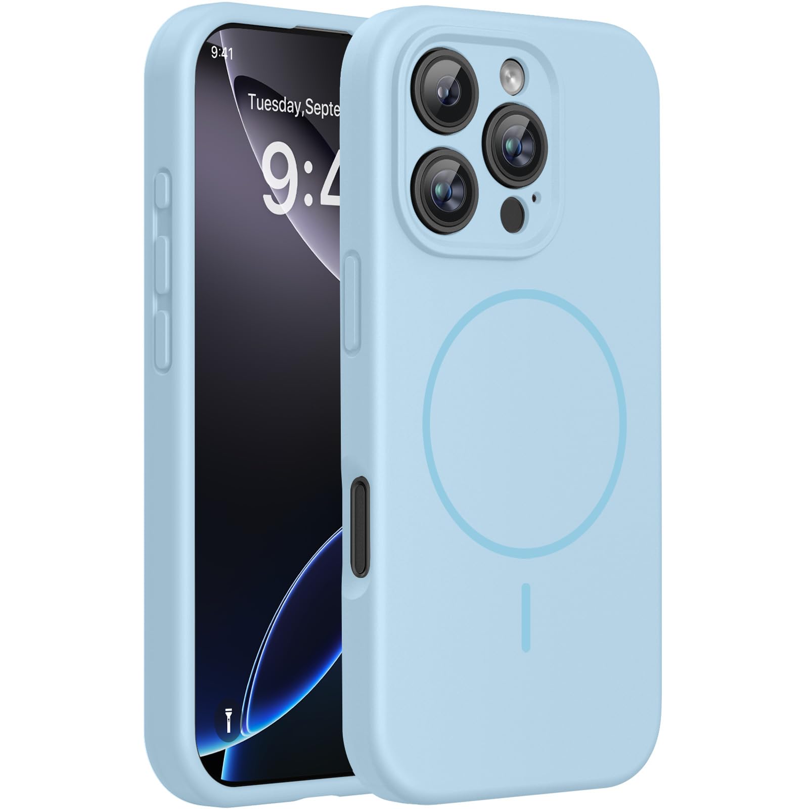 Miracase Silicone &amp; Magnetic for iPhone 16 Pro Max Case, Clove Purple