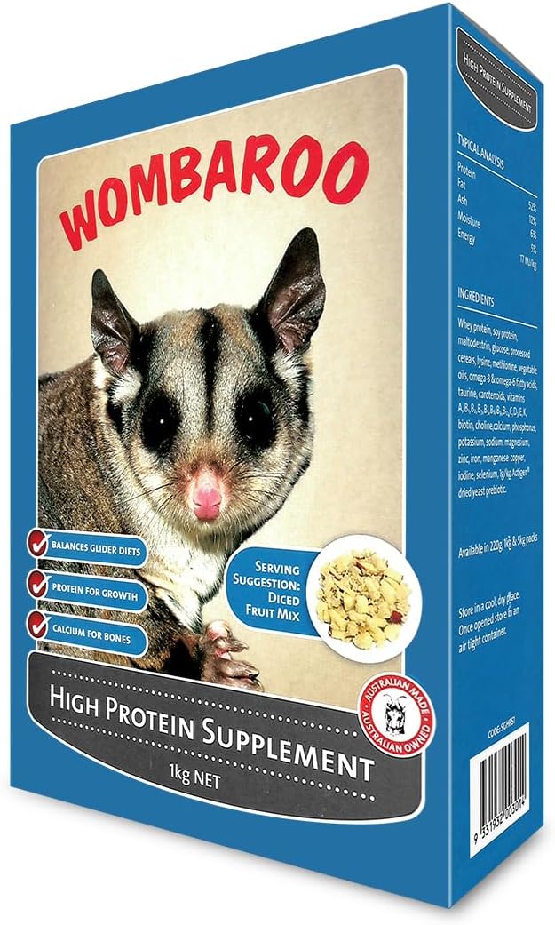 Wombaroo High Protein Supplement for Sugar Gliders and Flying Squirrels, Instant HPW - 2.2 Pounds (1 Kilogram)