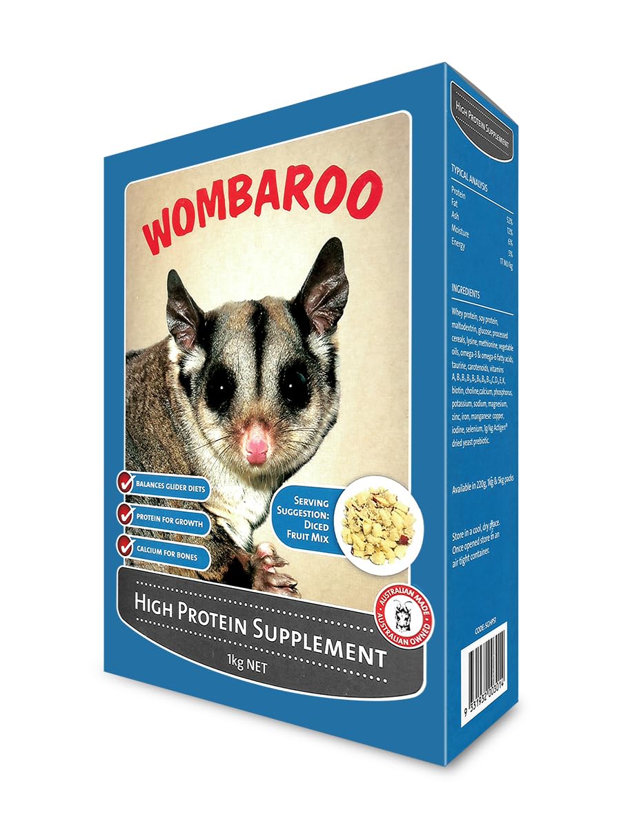 Wombaroo High Protein Supplement for Sugar Gliders and Flying Squirrels, Instant HPW - 2.2 Pounds (1 Kilogram)