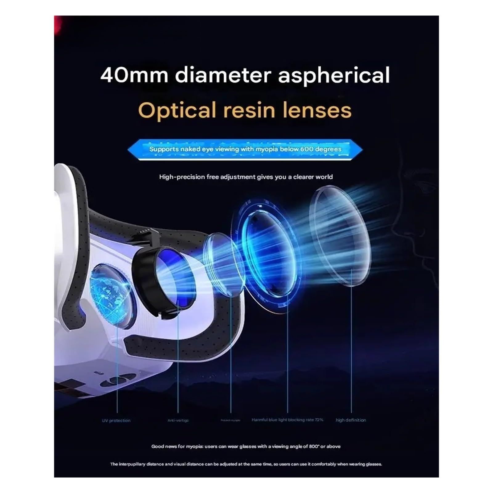 VR Glasses Mobile Phone Dedicated 3d Movie Smart Glasses Projector 3d Glasses