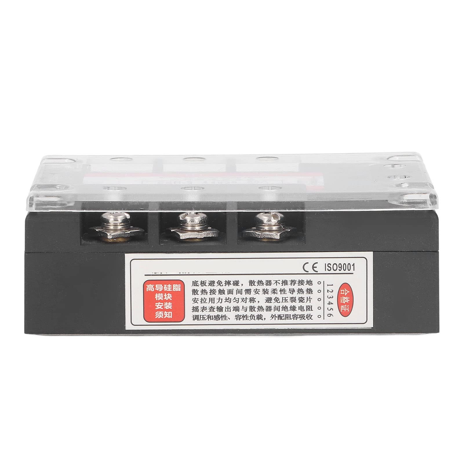 Fafeicy Relé Trifásico de Estado Sólido SSR-100DA 100A 24-480VAC con PBT Metal Cerámica para Automatización Industrial Control de Motor de Máquina CNC