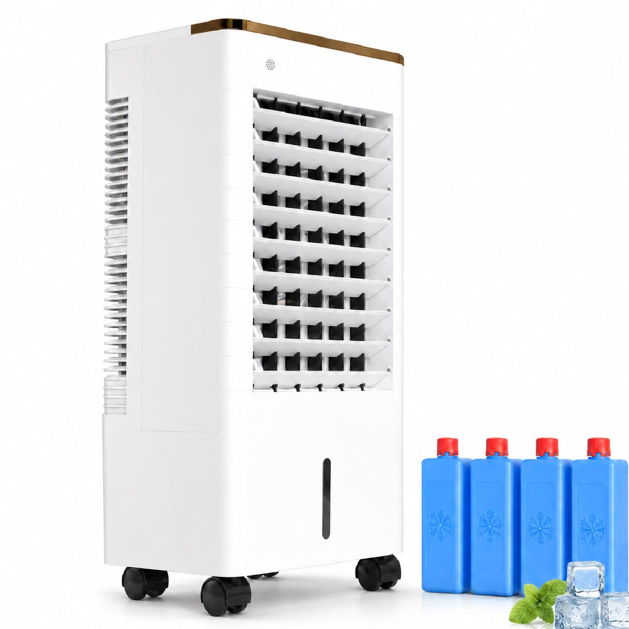 pedenencelia Swamp Cooler Air Conditioner, Portable Swamp Cooler with 9L Water Tank, 3-in-1 Evaporative Air Cooler with Remote, 3 Modes 3 Speeds, 12H Timer, Ventless Cooling Fan