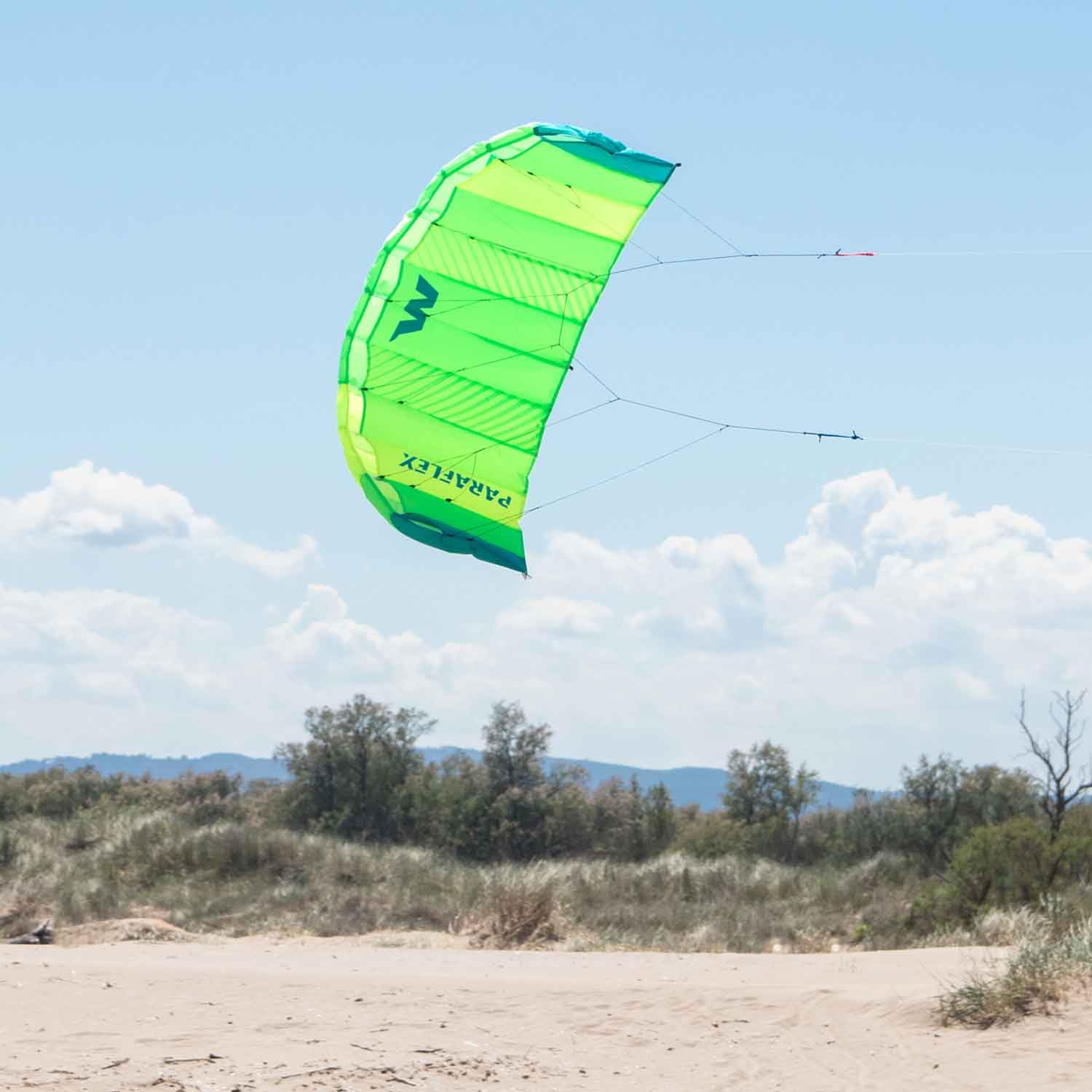 Wolkenstürmer Paraflex Basic 1.7, Verde: Cometa de 2 líneas Lista para Volar para Principiantes
