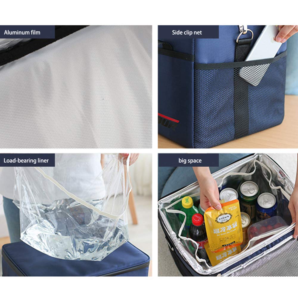Borsa Frigo Portatile Morbida | Capacità 40 Lattine + Ghiaccio | Impermeabile E Isolata | Ideale Per Campeggio, Spiaggia E Picnic