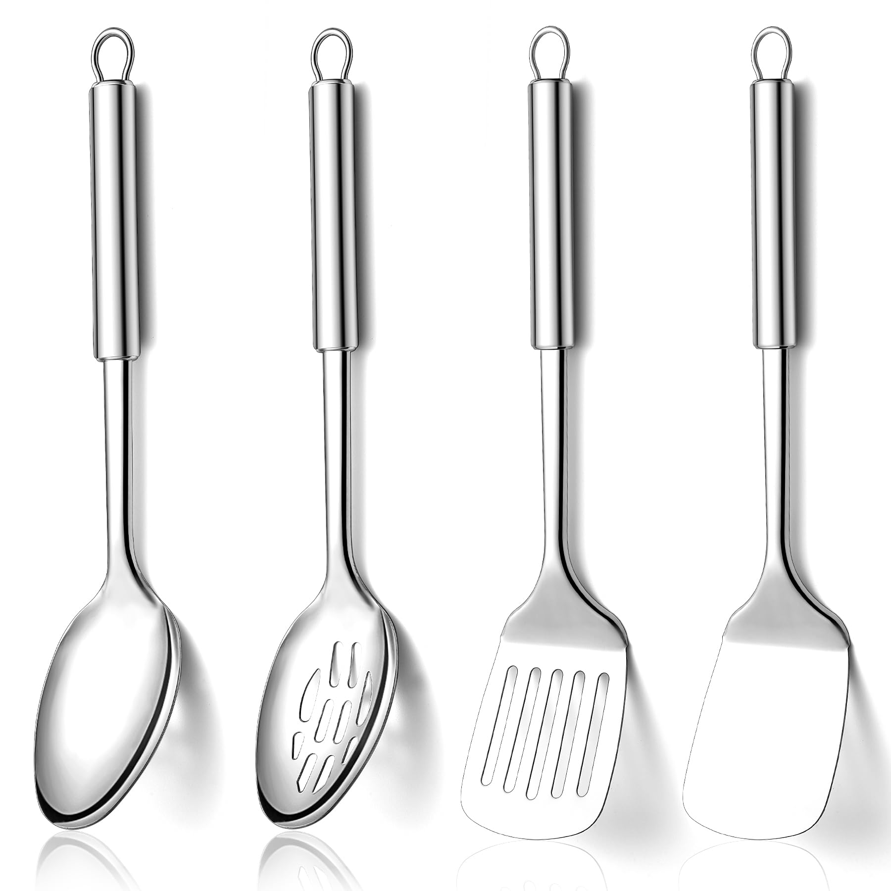 Mestolo E Paletta Da Cucina In Acciaio Inossidabile - Manico Cavo Antiscottatura, Design Senza Giunture