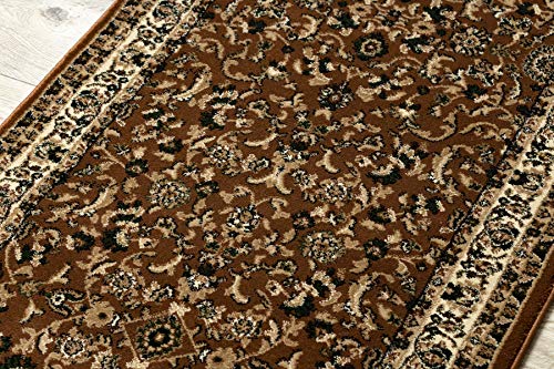 Alfombra tradicional Royal ADR 60x200 cm con diseño clásico marrón premium 7